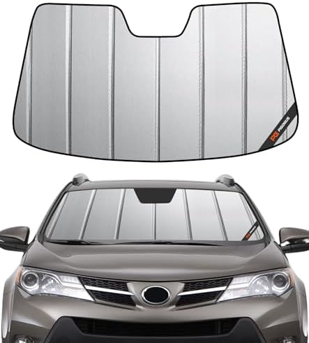 Pigenius Windshield Sunshade for Toyota RAV4 2013-2018 Without Rearview Mirror Camera - Safeguard by Pigenius