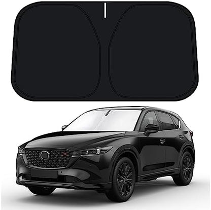 D-Lumina Windshield Sun Shade for Mazda CX-5 2017-2025 CX5 Accessories, Front Window Sunshade Sun Visor Protector Block UV Rays Heat, Foldable 2 Layers 210T Material by D-Lumina