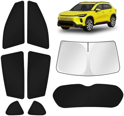 KUST Car Window Shades for Toyota RAV4 2013-2018 Windshield Sun Shade Side Window Cover UV Block Privacy Protection Accessories for Camping Blackout Rear Back Full Set 8PCS by KUST