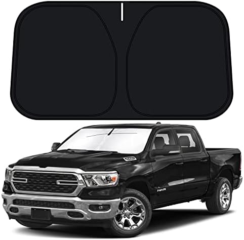 D-Lumina for 2019-2024 2025 Dodge RAM 1500 Windshield Sun Shade, Front Window Sunshade Sun Visor Protector Fit RAM 1500 CrewCab, MegaCab Pickup, 2Dr RegularCab, 4Dr QuadCab, Sun Shield Blocks UV Rays by D-Lumina