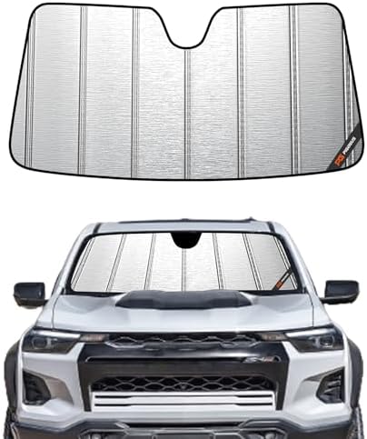 Pigenius Windshield Sunshade for Chevy/GMC Colorado/Canyon 2023-2026, Metallic Silver Finish by Pigenius