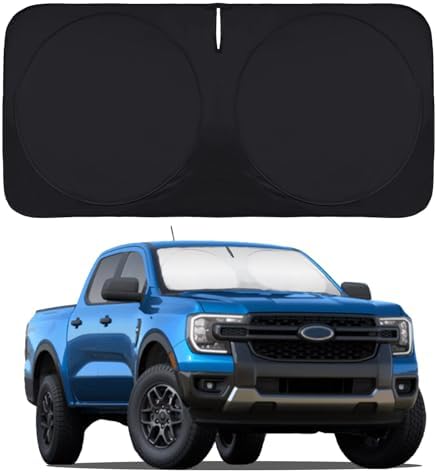 Windshield Sun Shade for Ford Ranger 2019–2024 Front Window Sunshade by BOODANCARS