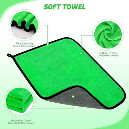 Nilight 37PCS Car Detailing Kit for Interior Exterior Car Care, Green - Image 7