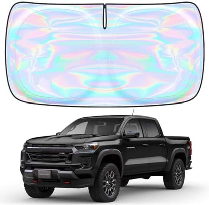 Windshield Sun Shade for Chevrolet Colorado 2014-2025 2026-4 Layers Sunshade Compatible with Chevrolet Colorado Foldable Front Window Sunshade Sun Visor Protector Block UV Rays Keep Your Car Cooler by Unknown