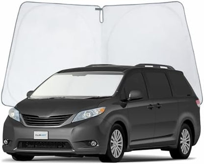 CLIM ART Windshield Sun Shade for Toyota Sienna 2011-2020, Custom-Fit Foldable Car Sunshade, Vehicle Sun Protector, Front Auto Windshield Cover, Car Accessories - WS8003 by CLIMART