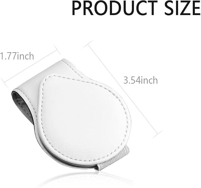 OFBAND Magnetic Sunglass Holder for Visor, PU Leather Car Organizer, Universal Accessory (Pink) - Image 2