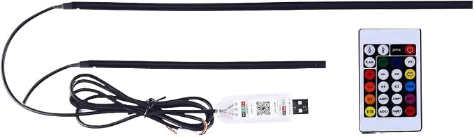 Car Interior LED Strip Light, Flexible Acrylic RGB Ambient Neon Light with Wireless APP & Remote Control, 2-in-1 Music Sync Auto Internal Atmosphere Lamp Strip, Universal for Vehicle (57Inch) - Image 7