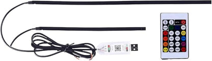 Car Interior LED Strip Light, Flexible Acrylic RGB Ambient Neon Light with Wireless APP & Remote Control, 2-in-1 Music Sync Auto Internal Atmosphere Lamp Strip, Universal for Vehicle (57Inch) - Image 7