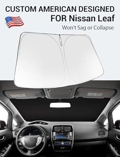 Proadsy Custom Fit 2011-2017 Nissan Leaf Windshield Sun Shade, Blocks Heat - Image 2