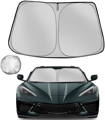 Windshield Sun Shade for 2020-2025 2026 Che-vrolet/Chevy Corvette by Fonowka