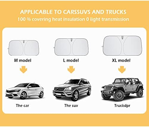 Car Shade Front Windshield-Portable Folding Car Windshield Sun Shade - Image 6