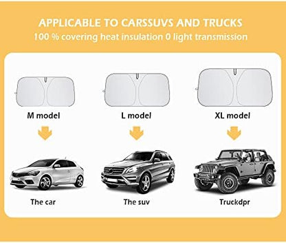 Car Shade Front Windshield-Portable Folding Car Windshield Sun Shade - Image 6