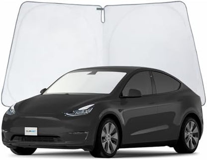 CLIM ART Windshield Sun Shade for Tesla Y 2020-2026, Custom-Fit Foldable Car Sunshade, Vehicle Sun Protector, Front Auto Windshield Cover, Car Accessories - WS8004 by CLIMART