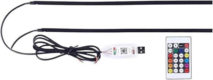 Car Interior LED Strip Light, Flexible Acrylic RGB Ambient Neon Light with Wireless APP & Remote Control, 2-in-1 Music Sync Auto Internal Atmosphere Lamp Strip, Universal for Vehicle (86Inch) - Image 7