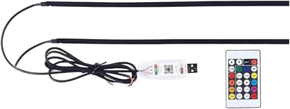 Car Interior LED Strip Light, Flexible Acrylic RGB Ambient Neon Light with Wireless APP & Remote Control, 2-in-1 Music Sync Auto Internal Atmosphere Lamp Strip, Universal for Vehicle (86Inch) - Image 7