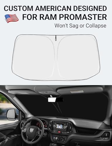 Proadsy Custom Fit 2014-2026 Dodge RAM ProMaster Car Windshield Sun Shade - Image 2