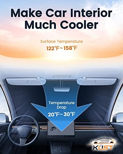 KUST Windshield Shade Custom Fit for Nissan Frontier 2022 2023 2024 2025 2026 Car Accessories Sun Shade Front Windshield Sun Visor Foldable Thicker 5-Layer Block Sun UV Rays - Image 5