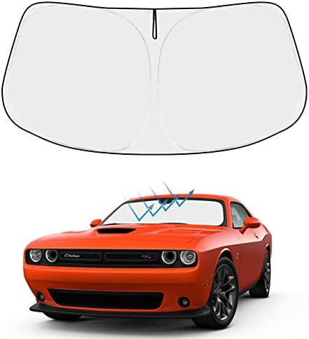 Proadsy Custom Fit Car Windshield Sun Shade for 2015-2023 Dodge Challenger by Proadsy