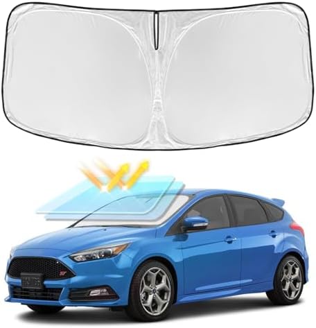 for Ford Focus 2012-2018 Windshield Sun Shade - 4 Layers Car Sunshade by ZOIBVCARSUNSHADE
