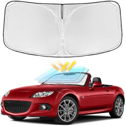 for Mazda MX-5 Miata Convertible 2016-2025 Windshield Sun Shade-4 Layers by ZOIBVCARSUNSHADE