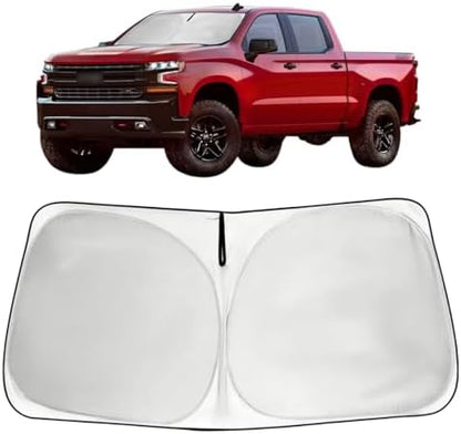Windshield Sun Shade Sunshade Accessories Fit 2019-2026 Chevy Silverado by HOHUIGO