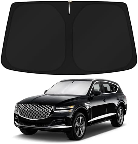 KUST Windshield Sun Shade for Genesis GV80 2021 2022 2023 2024 2025 2026 Window Accessories Sunshade Sun Protector Foldable Block UV Rays Keep Car Cooler by KUST