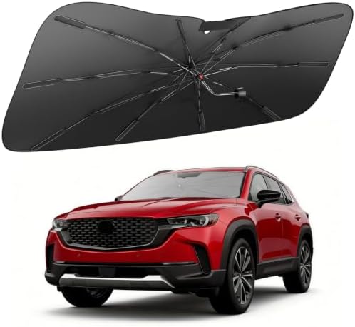 Zanch 2026 Upgraded Windshield Sun Shade Umbrella: Custom Fit for Mazda CX-5 2013-2025 Front Window Sunshade, Block UV Rays & Keep Car Cool, Precision 1:1 Scan for Mazda CX-5, No Gaps & No Scratches. by Zanch