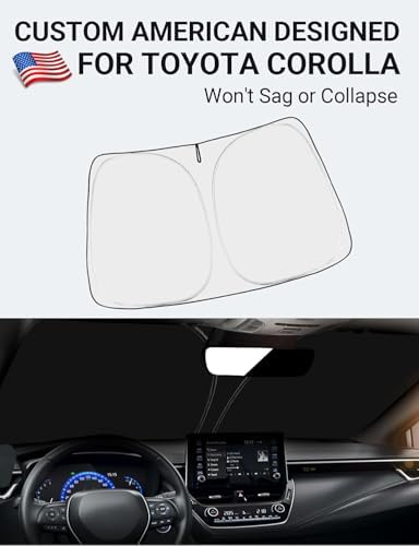 Proadsy Custom Fit Car Windshield Sun Shade for 2014-2019 Toyota Corolla - Image 2
