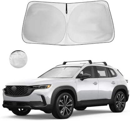 Windshield Sun Shade for Mazda CX-50 Accessories 2023 2024 2025 Window Sunshade Fit Mazda CX50 Sunshade Windshield Cover 4 Layers Front Window Shade Sun Visor Blocks UV Keep Car Cooler by HOHUIGO
