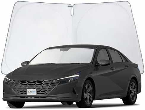 CLIM ART Windshield Sun Shade for Hyundai Elantra 2021-2026, Custom-Fit Foldable Car Sunshade, Vehicle Sun Protector, Front Auto Windshield Cover, Car Accessories - WS4002 by CLIMART