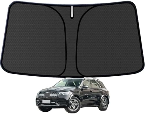 GLE Windshield Sun Shade for Benz GLE 350 450 2020-2025 Blocks UV Rays Accessories,1:1 Custom Foldable Thickened Wear-Resistant Front Window Sunshade Visor,Keeps Your Car Cooler by Achaltiza
