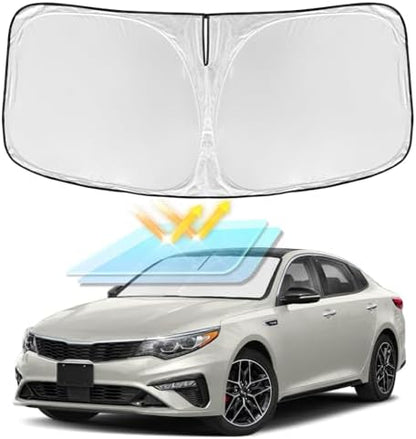 for KIA Optima 2016-2020 Windshield Sun Shade - 4 Layers Car Sunshade by ZOIBVCARSUNSHADE