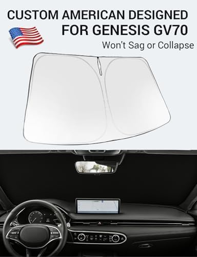 Proadsy Custom Fit 2022-2026 Genesis GV70 Windshield Sun Shade, Blocks Heat - Image 2