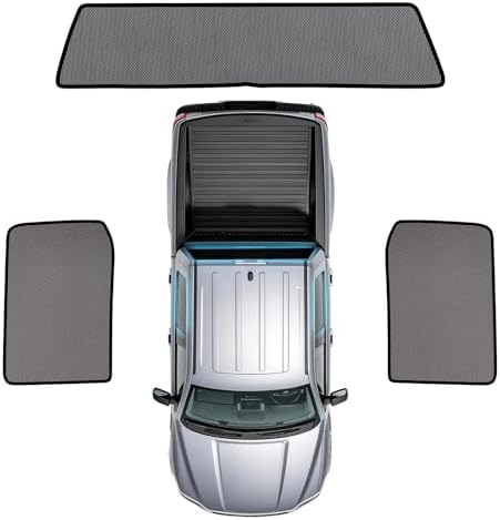 F150 Window Shades 2015-2020, Rear Mesh Coverage, 3PCS by KOCZIL