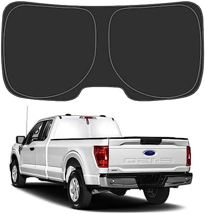 D-Lumina Rear Tailgate Window Sun Shade for 2015-2025 Fo-rd F150 F250 F350 Accessories, Window Sunshade Sun Visor Protector Block UV Rays Heat (Not for Sliding Window), Foldable 2 Layers 210T Material by D-Lumina