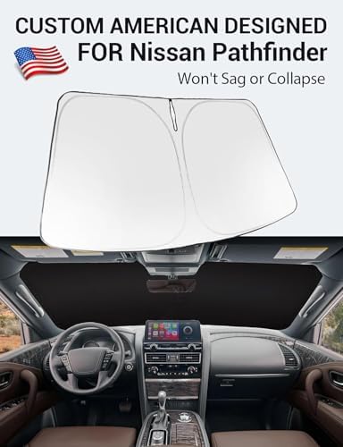 Proadsy Custom Fit Car Windshield Sun Shade for 2022-2026 Nissan Pathfinder - Image 2