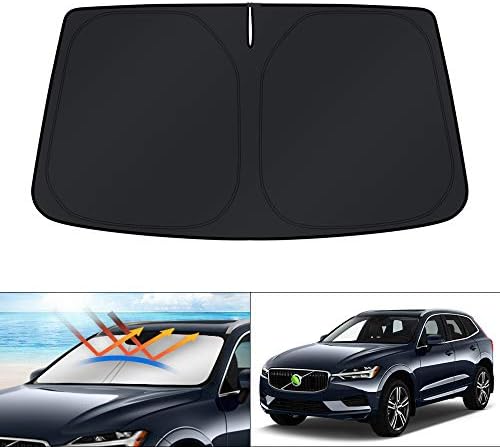 KUST Custom Fit Windshield Sun Shade for 2018-2025 2026 Volvo XC60 Accessories Sunshade Window Sun Visor Protector Foldable Blocks UV Rays Keep Your Car Cooler by KUST