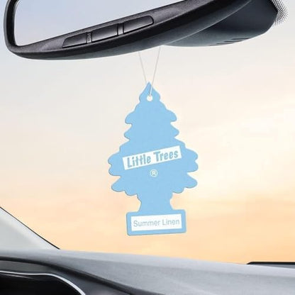 LITTLE TREES Car Air Freshener | Hanging Paper Tree for Home or Car | Summer Linen - Image 2
