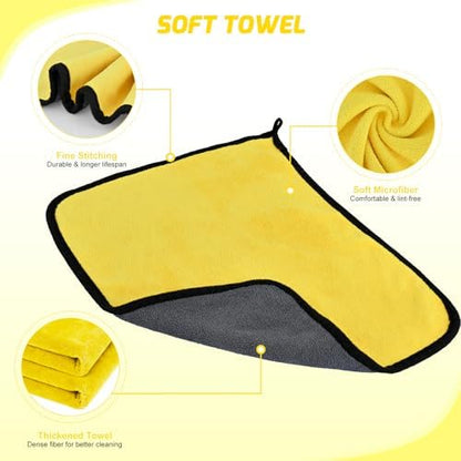 Nilight 37PCS Car Detailing Kit for Interior Exterior Car Care, Yellow - Image 7