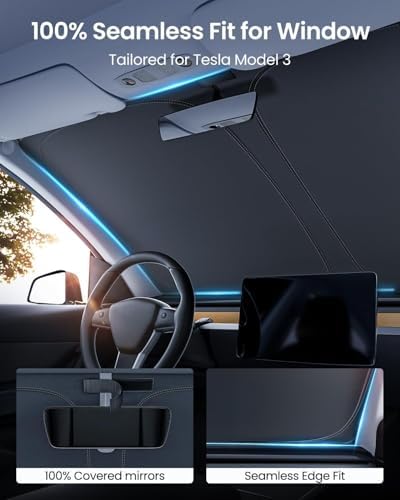 REEVAA Car Windshield Sun Shade for Tesla Model 3 Highland (2026-2016) - Image 5