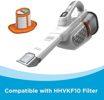 BLACK+DECKER Dust Buster Hand Held Vacuum Cordless Rechargeable, Portable Vacuum for Car, Extended Runtime, Powerful Suction, Extra Long Crevice Tool, AdvancedClean+ (HHVK320J10) - Image 3