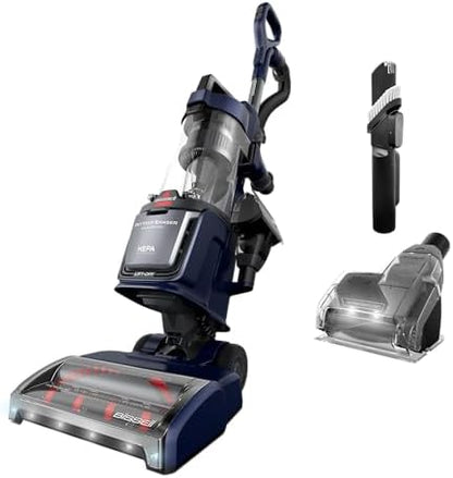 Bissell Pet Hair Eraser DualBrush Upright Vacuum with Two Brush Rolls, DualBrush Self-Cleaning Technology, HEPA Sealed Allergen System, Bright FurFinder Headlights, Lift-Off Pod, 42946 by BISSELL