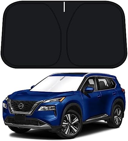 D-Lumina Windshield Sun Shade for 2021-2025 Nissan Rogue 3rd Gen Accessories (Not for Rogue Sport), Front Window Sunshade Sun Visor Protector Block UV Rays Heat, Foldable 2 Layers 210T Material by D-Lumina