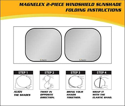 Magnelex Windshield Sun Shade - Reflective Fabric Blocks Sun and Keeps Your Vehicle Cool, Foldable Sun Shield for Car Sunshade - Image 6