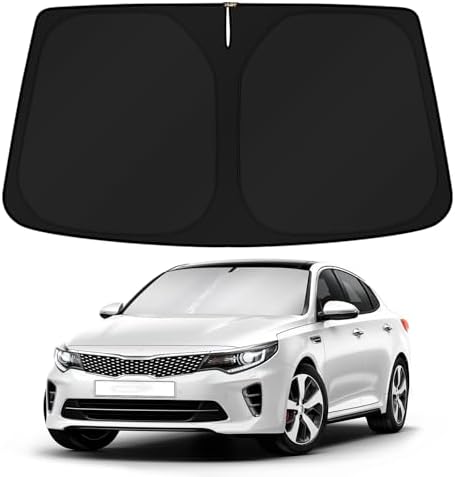 KUST Windshield Sun Shade for KIA K5 / Kia Optima Accessories 2016 2017 2018 2019 2020 (Not for 2021 KIA K5) Custom Fit Window Shade Foldable Sun Visor Protector Blocks UV Rays Keep Your Car Cooler by KUST