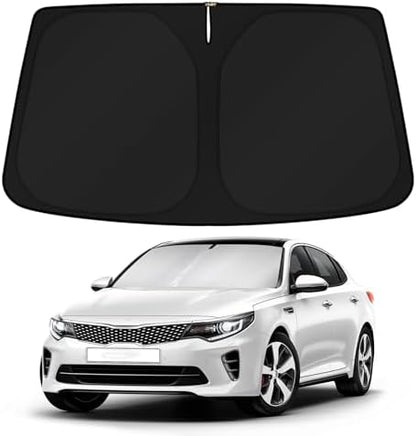 KUST Windshield Sun Shade for KIA K5 / Kia Optima Accessories 2016 2017 2018 2019 2020 (Not for 2021 KIA K5) Custom Fit Window Shade Foldable Sun Visor Protector Blocks UV Rays Keep Your Car Cooler by KUST