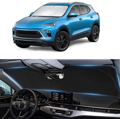 Sun Shade for Encore Windshield Sunshade Custom fit for Buick Encore GX 2020-2024 2025 2026 Foldable Front Window Cover Retractable Sun Visor Protector Keep Interior Cool UV Blocker by BOODANCARS