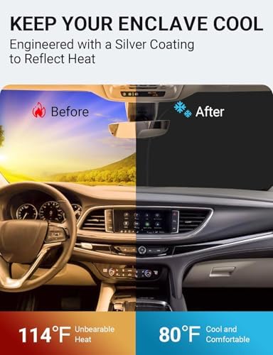 Proadsy Custom Fit Car Windshield Sun Shade for 2018-2024 Buick Enclave - Image 2