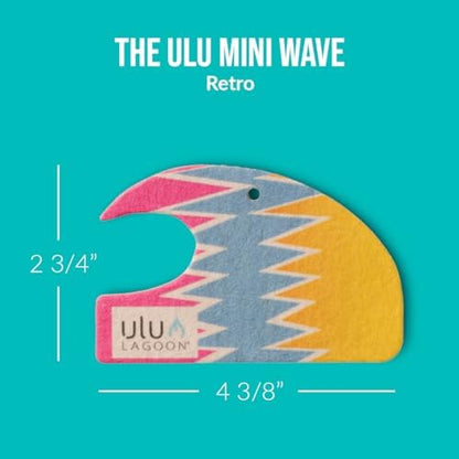 ulu Lagoon Hanging Car Air Freshener | Tropical Beach Coconut Surf Wax Scent Mini Wave | Long Lasting Car Freshener, Closet and Beyond | Made In USA | 3 Pack (80'S) - Image 5