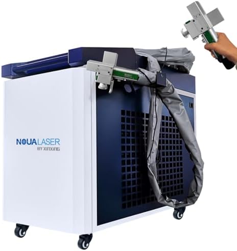 US STOCK 1500W Laser Cleaning Machine Double Wobble 10 Cleaning Modes up to 300mm Handheld Laser Cleaner Machine Remover for Metal Rust Paint Oil Dirt Stains Coating (220V) by NOUALASER